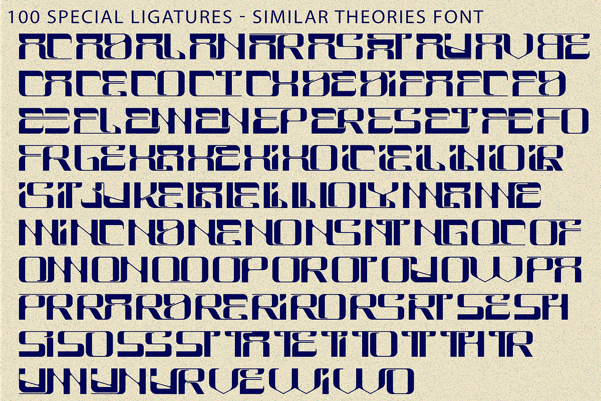 SIMILAR THEORIES - TECHNO FONT, a Sans Serif Font by 177Studio (Photo 7 of 8)