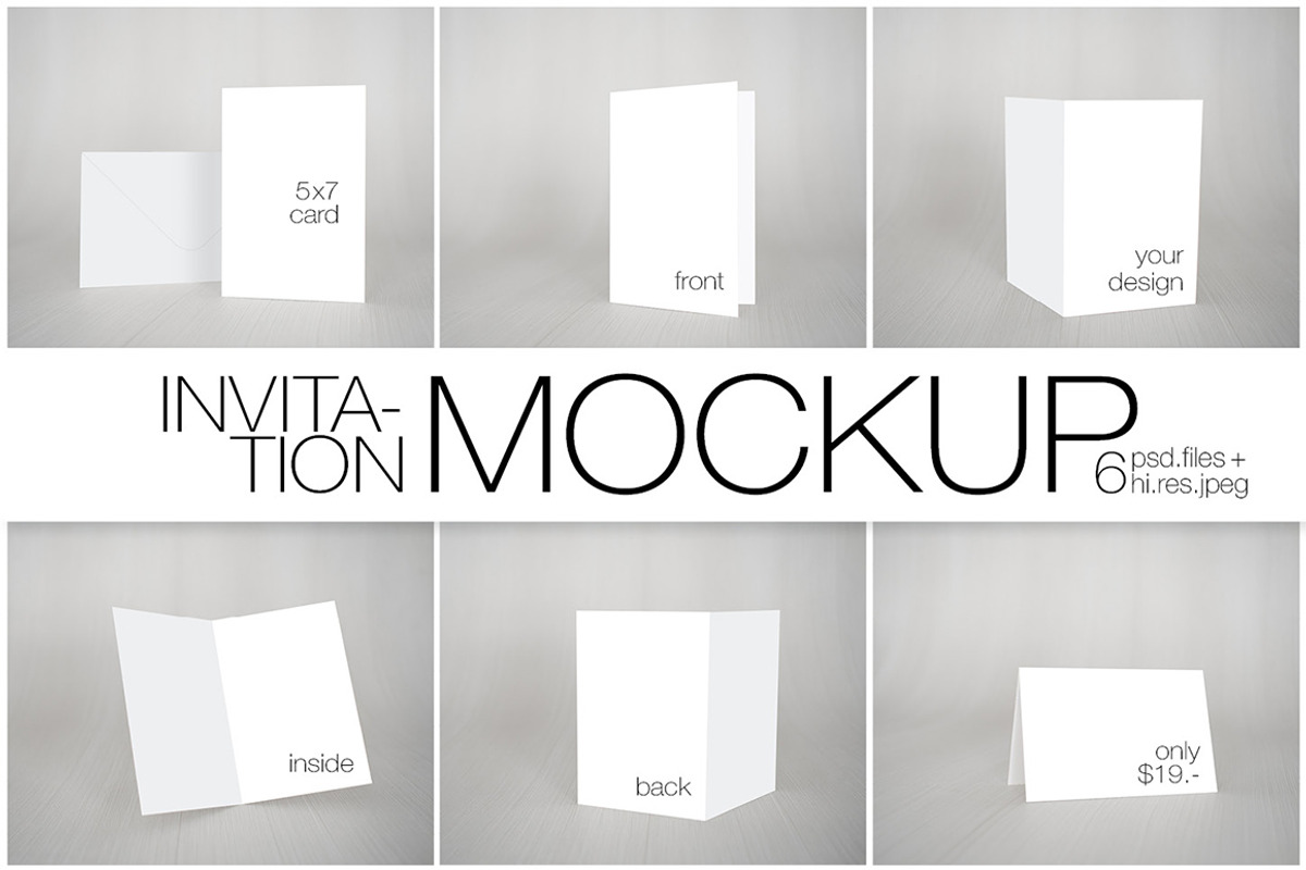 5x7 Card/Invitation Nordic Mockup, a Print Template by Inspire Mockups (Photo 1 of 10)