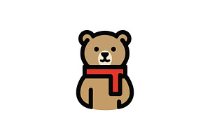 Festive Bear Graphic Element, a Branding & Logo Template by Vectorium Studio