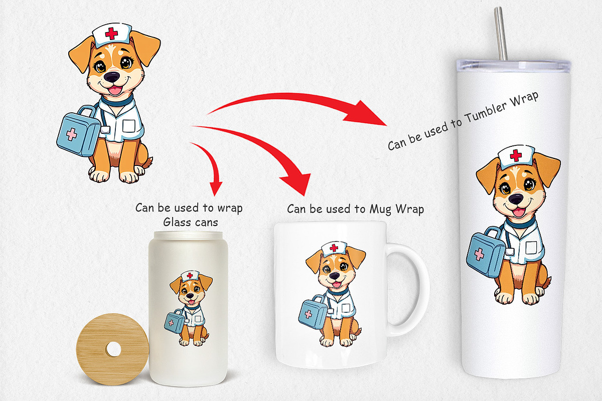 Nurse Dog Clipart, a Graphic by Artnoy (Photo 4 of 5)