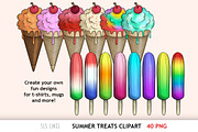 Ice Cream Treats Clipart, a Food Illustration by SLS Lines (Thumbnail 3 of 5)