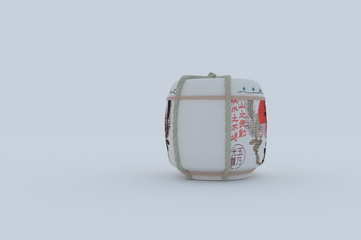 Japanese Sake Barrels, a Food & Drink 3D Model by 3DTreatment (Photo 17 of 24)