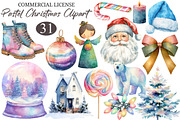 Pastel Christmas Clipart, an Illustration by designcity5 (Thumbnail 1 of 5)