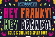 Hey Franky - Fun Display Font, a Sans Serif Font by Kotak Kuning Studio (Thumbnail 1 of 6)
