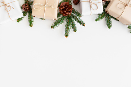 Christmas flat lay mockup, JPEG