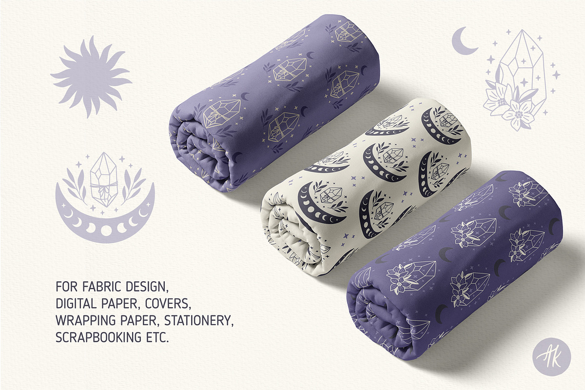 Mystical Crystals Hand Drawn Set, an Object Graphic by Alena Koval (Photo 11 of 18)