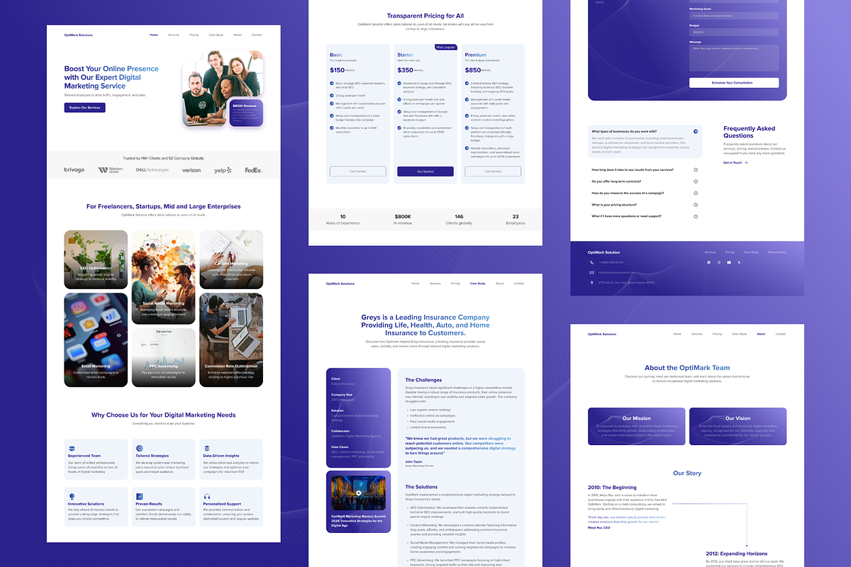 Modern Multipurpose Landing Page UI, a Landing Page Template by Oria Studio (Photo 2 of 2)