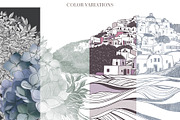 Hand Drawn Mediterranean Wallpaper, a Wallpaper Graphic by Nature.Of.Kate (Thumbnail 2 of 13)