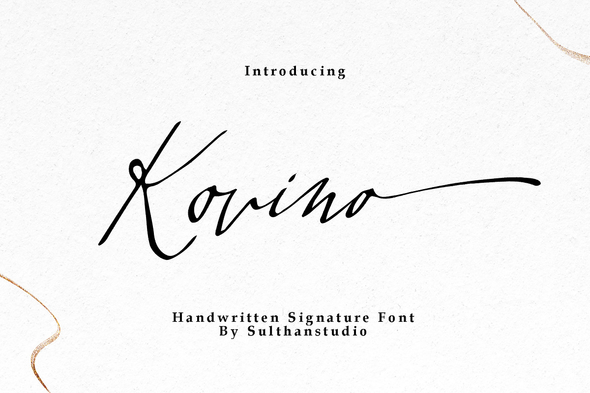Kovino Signature, a Handwritten Font by Sulthan Studio (Photo 1 of 8)