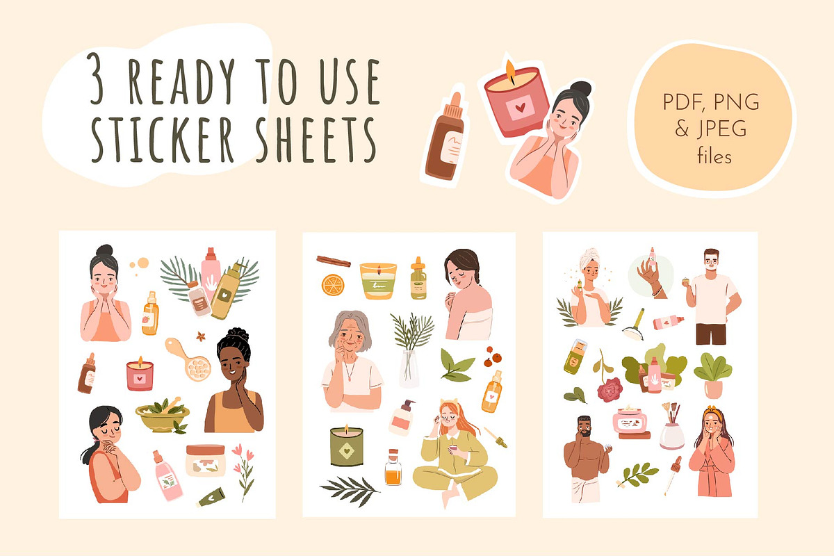 Skincare vector and PNG clipart, a Person Illustration by Heartwarming Art (Photo 10 of 13)