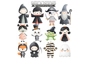 Cute Halloween Clipart - LittleBoo, an Illustration by CharmClipart (Thumbnail 4 of 10)