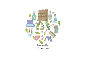 reusable elements banner, an Object Illustration by studiogstock