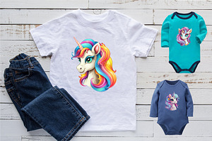 Cute Rainbow Unicorns 02. TShirt