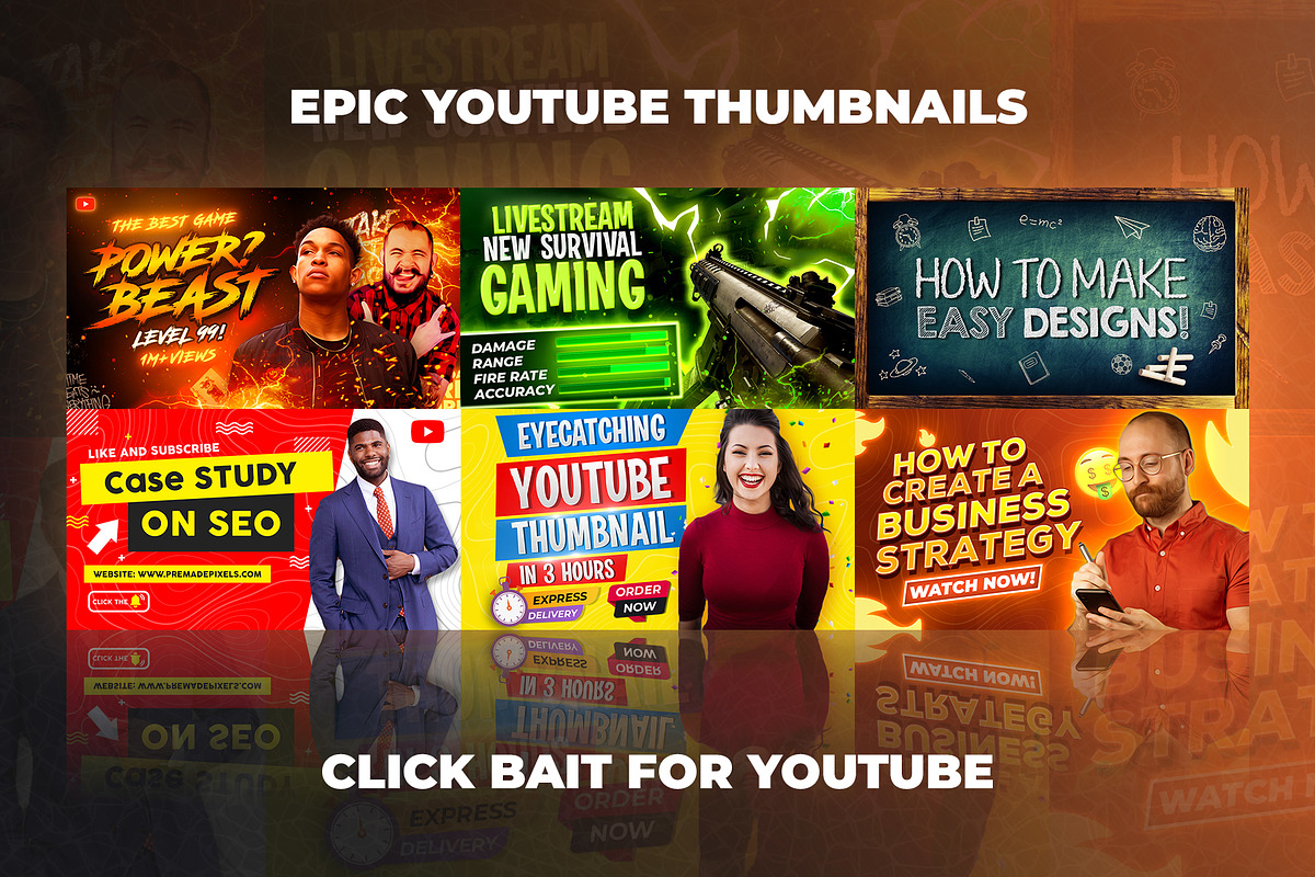 Youtube Thumbnails Set 16, a Social Media Template by PremadePixels.com