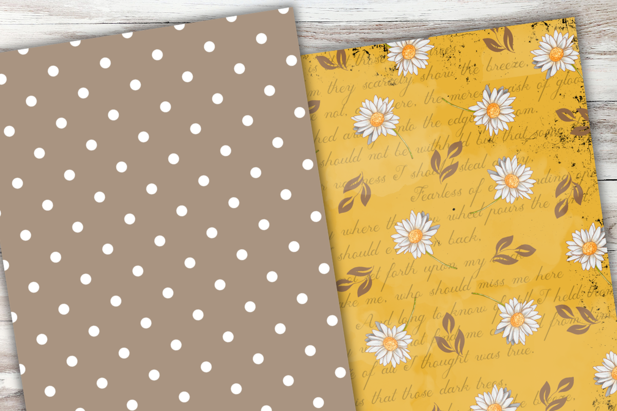 Spring floral junk journal pages, a Pattern Graphic by Shabbypaperboutique (Photo 3 of 4)