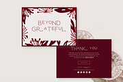 Floral Thank you Card Canva Template, a Card Template by LePosey Studio (Thumbnail 3 of 6)