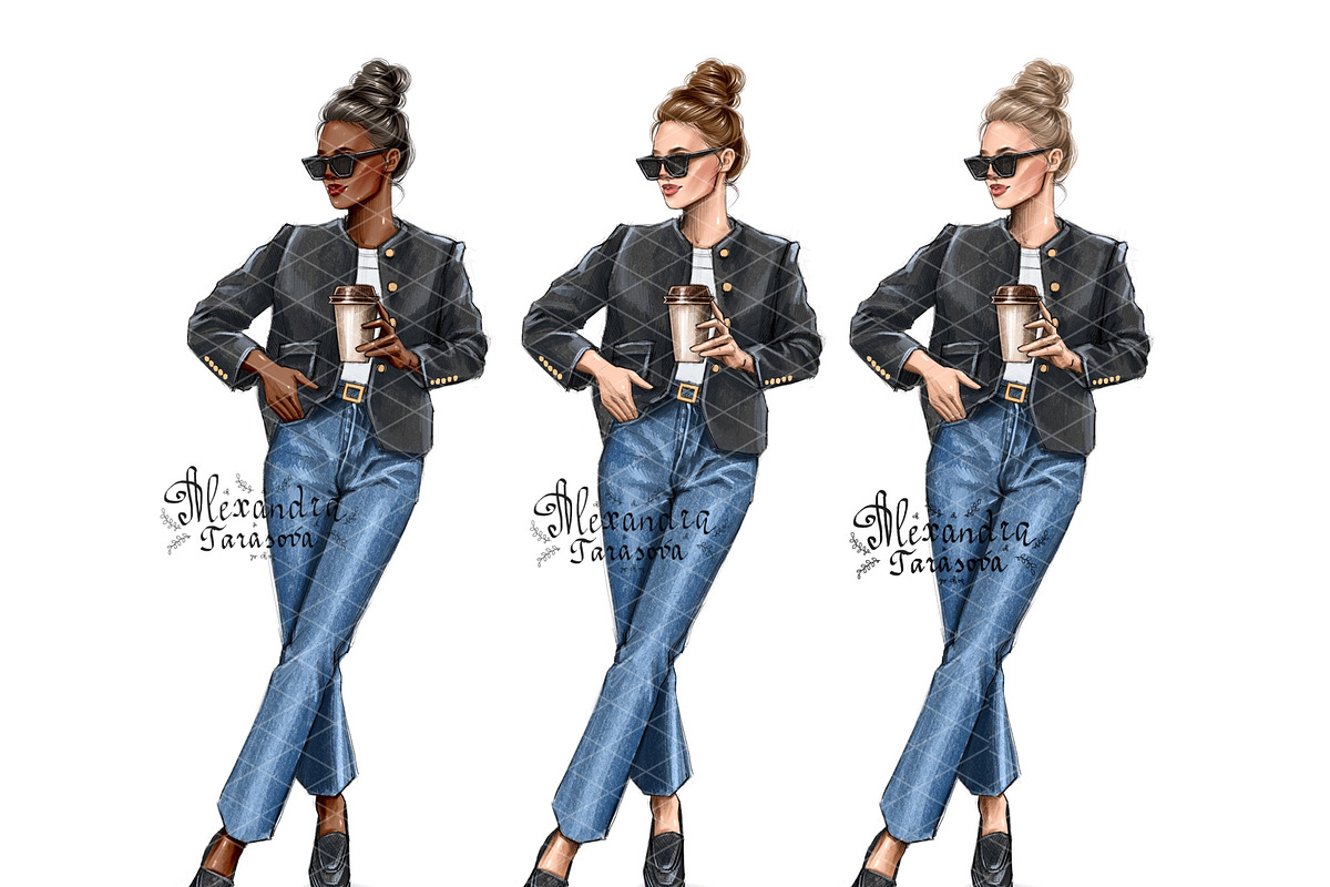 Fashion Girl Coffee Cup, a Person Illustration by BigArtLab (Photo 2 of 4)