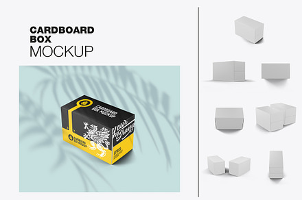 Set Beer Cardboard Box Mockup, a Product Mockup by OneVectorStock
