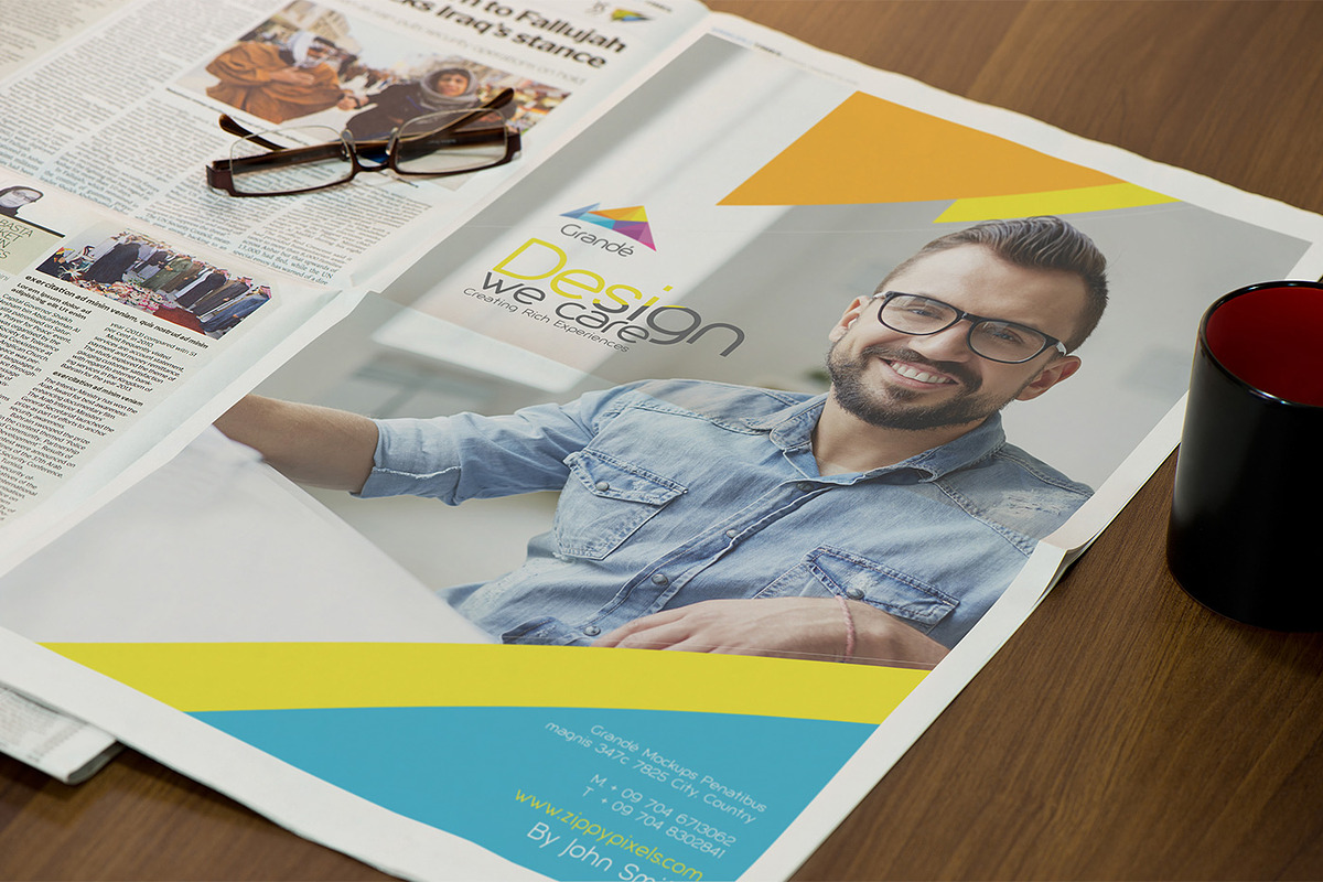 Newspaper Advertising Mockups Vol. 2, an Advertising Mockup by ZippyPixels (Photo 7 of 14)