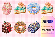 Christmas Bakery Watercolor Cliparts, a Food Illustration by Ink Gallery (Thumbnail 4 of 13)