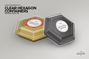 Clear Hexagon Containers Mockup, a Cups & Container Mockup by INCDesign (Thumbnail 4 of 6)