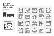 Kitchen Appliance Icons, an Outline Icon by erifqizeicon (Thumbnail 3 of 3)