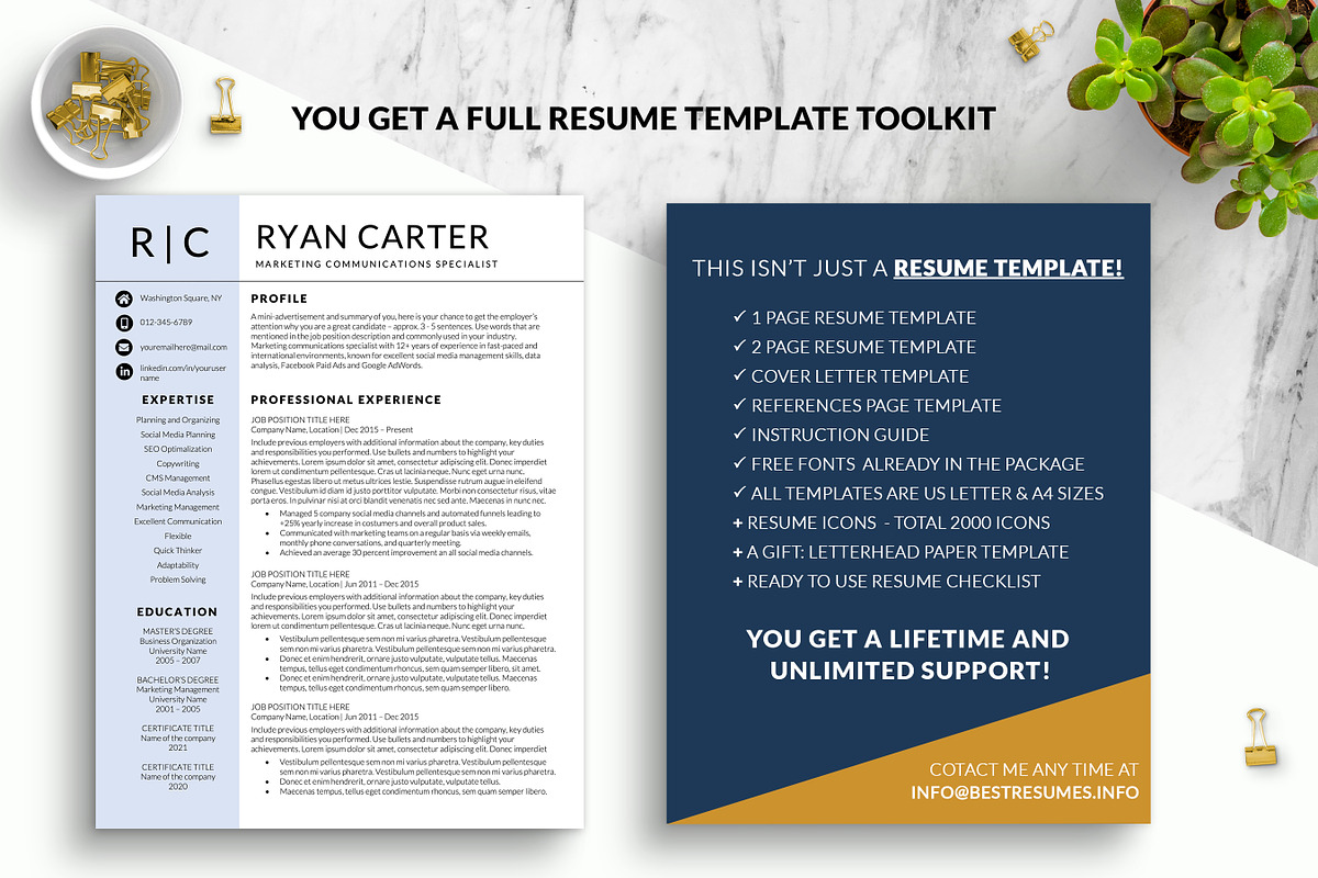 Resume Template Modern Page, a Resume Template by BestResumes.Co (Photo 7 of 7)