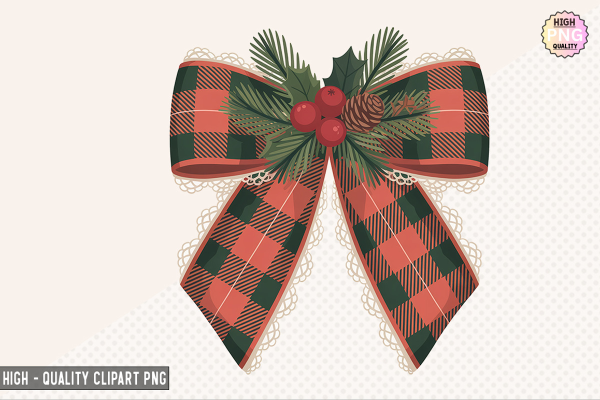Christmas Coquette Bow Clipart Bundl, a Graphic by crative8112 (Photo 2 of 9)