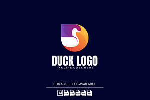 Duck Gradient Colorful Logo, a Branding & Logo Template by Ibnipro1