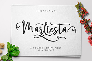 Marliesta Script Font, a Script Font by Megatype