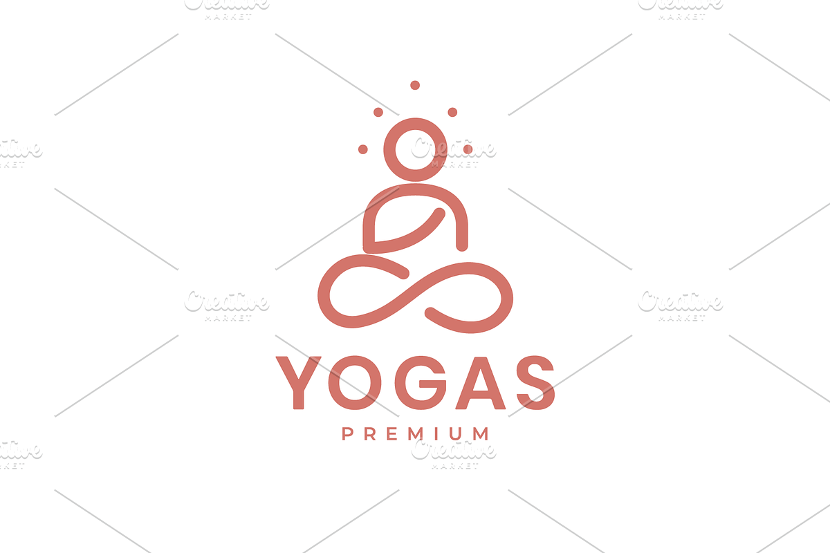 yoga meditation health spiritual log, a Branding & Logo Template by devastd