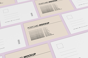 Postcard Mosaic Mockup, an Advertising Mockup by Xtrahive