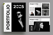 Portfolio Black & White Template, a Marketing Template by Slide_Genius1 (Thumbnail 1 of 5)