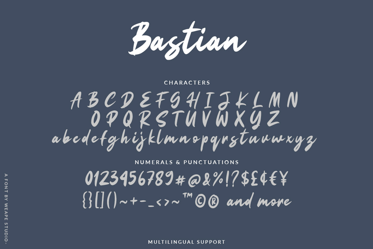 Bastian Script, a Script Font by Weape Studio (Photo 8 of 8)