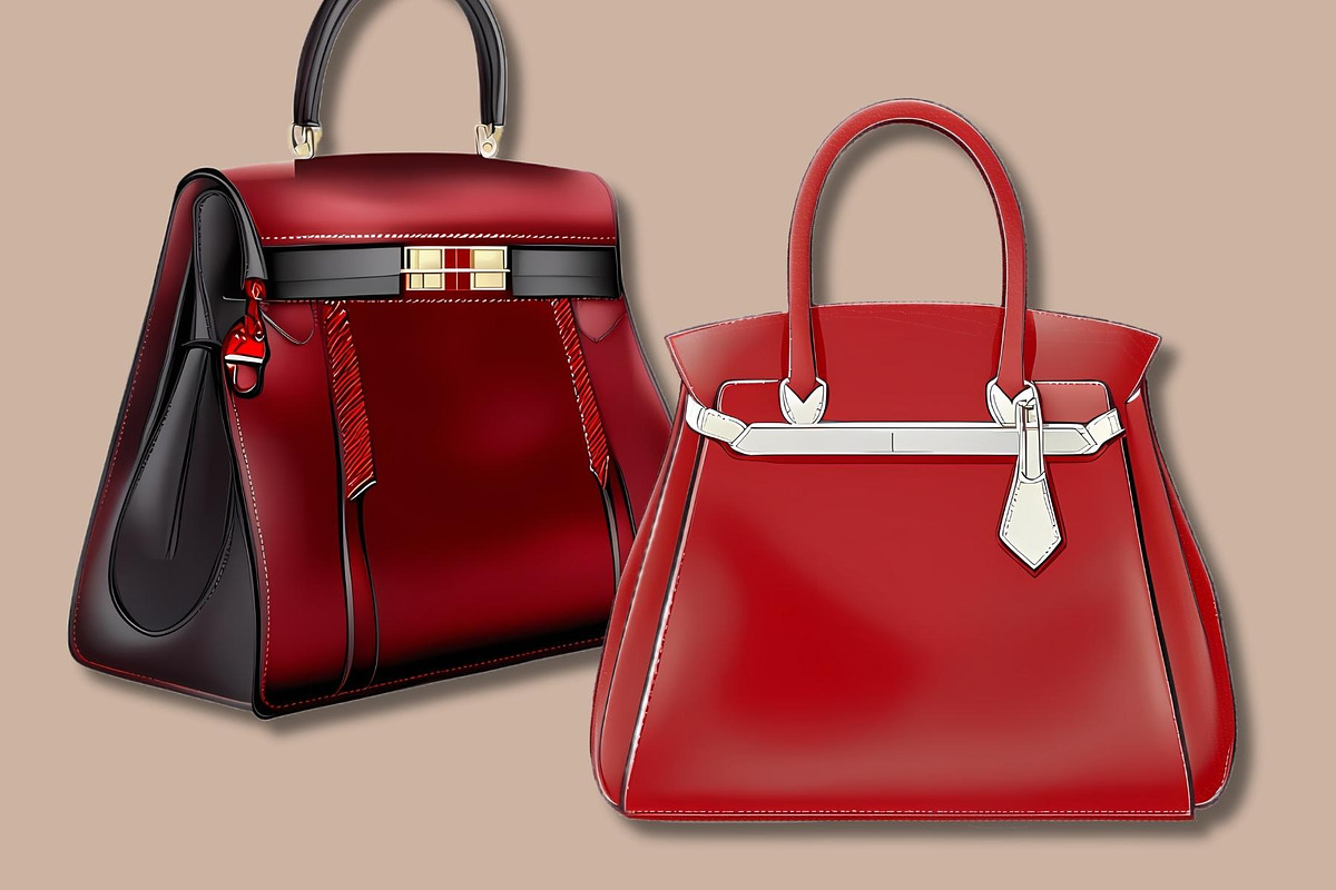 Luxury Handbags Clipart - Redish, an Object Illustration by Une Affaire de Filles (Photo 2 of 4)