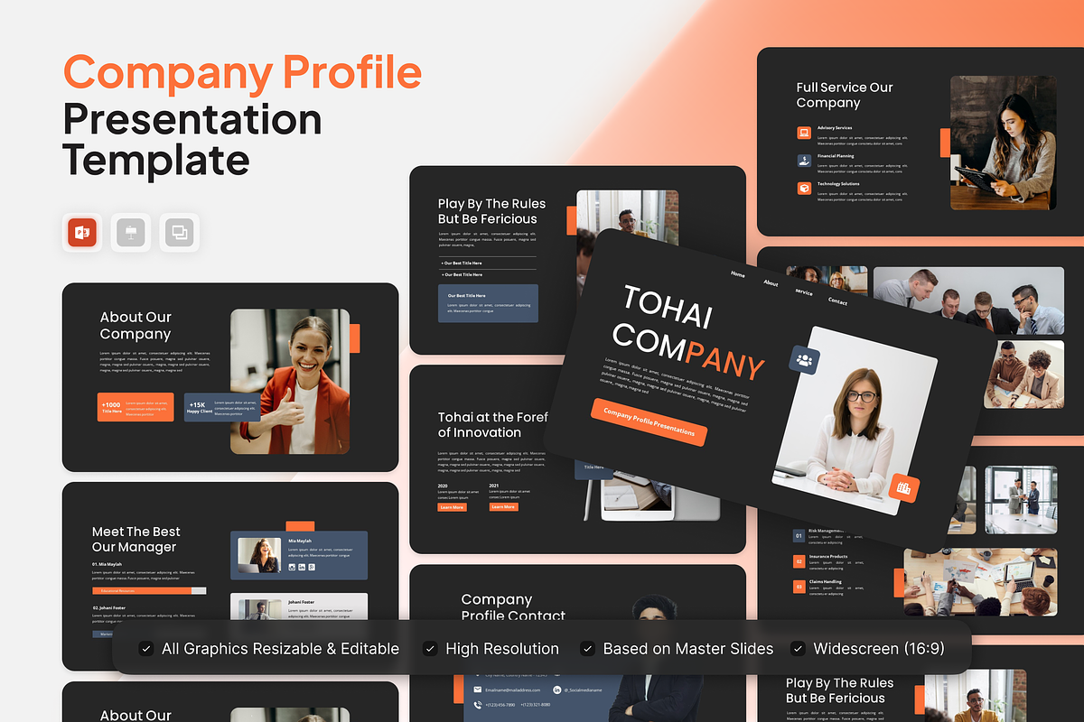 Tohai - Company Profile PowerPoint, a Presentation Template by Annora Studio (Photo 1 of 5)