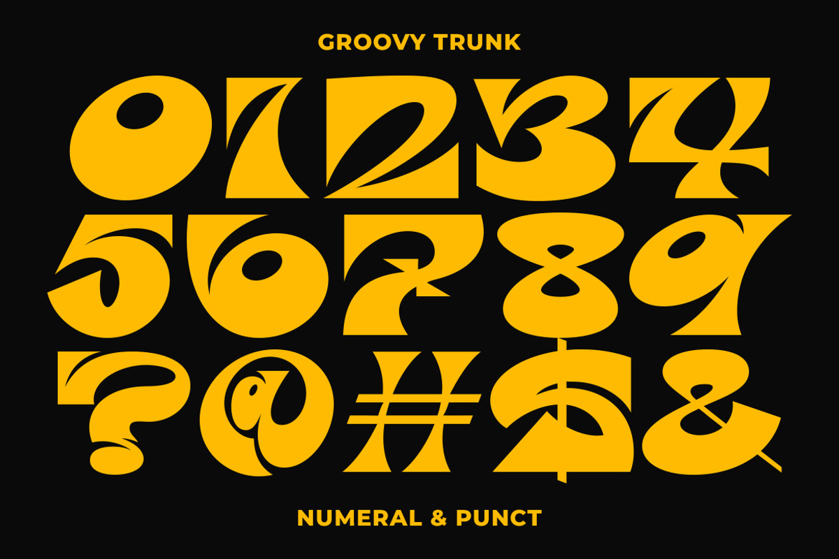 GF Trunk - Funky Display Font, a Serif Font by GroovyFontCo (Photo 4 of 8)