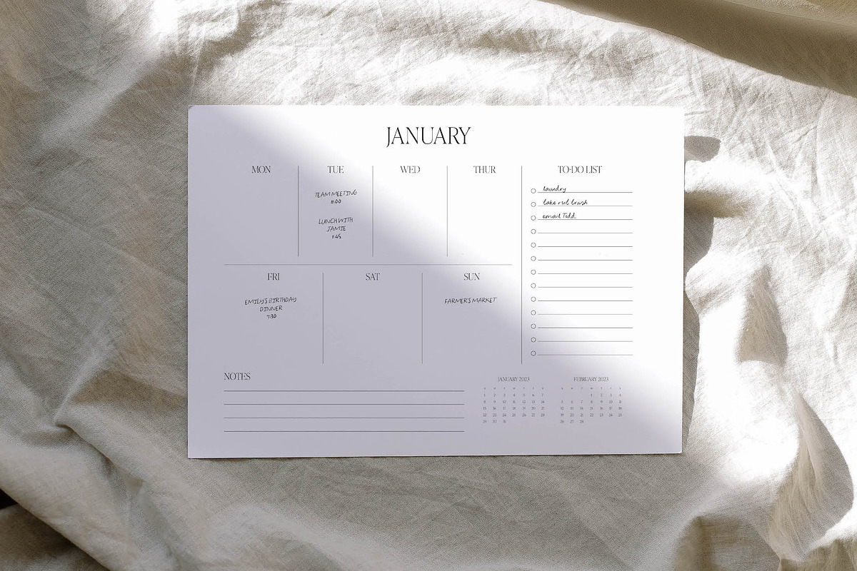 Minimalist Printable Weekly Planner, a Templates & Theme by StudioSage (Photo 4 of 6)