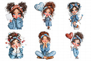 Valentine Cute Girl Clipart Png, an Illustration by Daily.Designs (Thumbnail 4 of 8)
