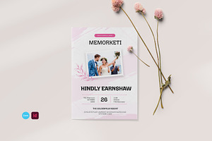 Funeral Program with Deco Border, an Invitation Template by Creatiya Type