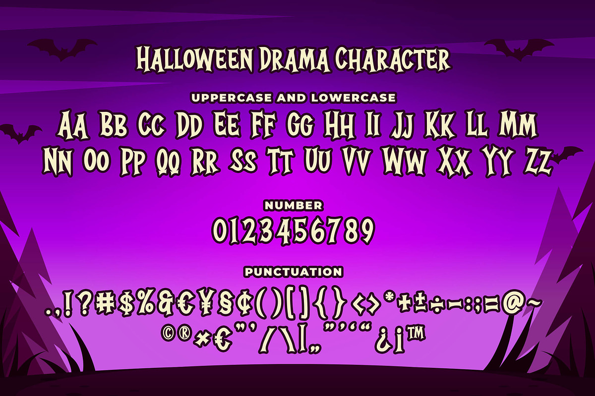 Halloween Drama a Spooky Serif Font, a Blackletter Font by Blankids Studio (Photo 5 of 6)