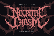 Necrotic Chasm | Brutal Death Metal, a Font by Masyafi Studio (Thumbnail 1 of 9)