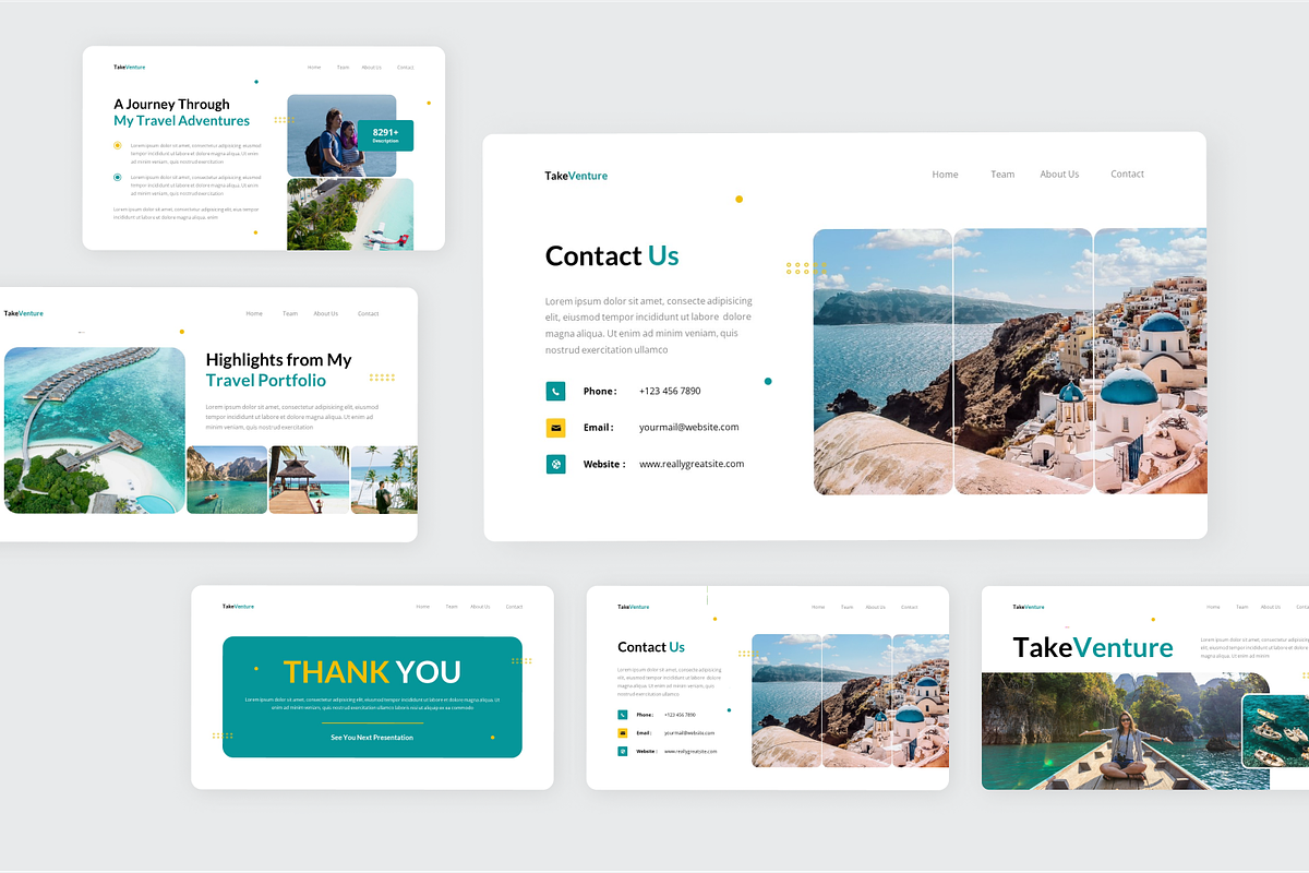 Travel & Adventure PowerPoint, a Presentation Template by SquidPixey (Photo 6 of 6)