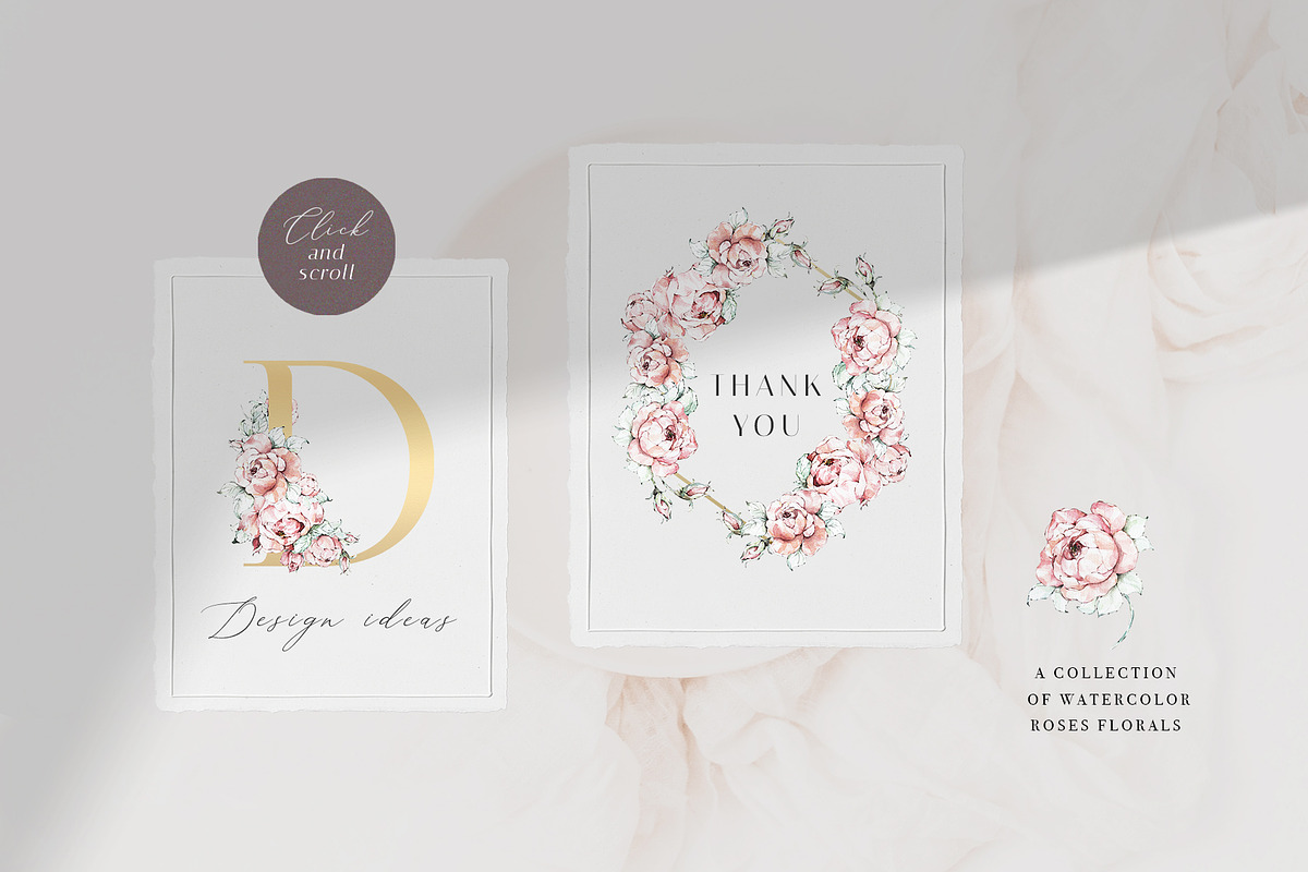 Watercolor Roses Clipart, an Illustration by WalaPalette (Photo 10 of 11)