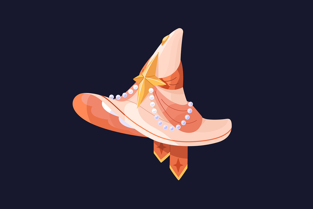 Witch, wizard hats set + patterns, an Object Illustration by PaperTrident (Photo 4 of 20)