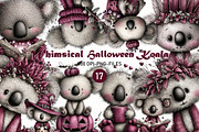 Whimsical Halloween Koala Clipart, a Seasonal Illustration by Designworld (Thumbnail 1 of 8)
