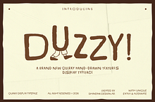 Duzzy – Quirky Display Typeface