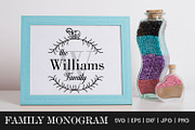 Family monogram SVG - Family Sign, a Decorative Illustration by Dasagani (Thumbnail 3 of 4)