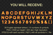 Bright retro alphabet font PNG EPS, an Object Graphic by MariiaVD (Thumbnail 5 of 6)