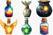 Watercolor Fairy Apothecary Clipart, an Illustration by Canvas Craft (Thumbnail 3 of 7)
